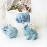 3D Playful Elephant Candle Silicone Mold