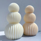 Ball Ribbed Pillar Candle Mold