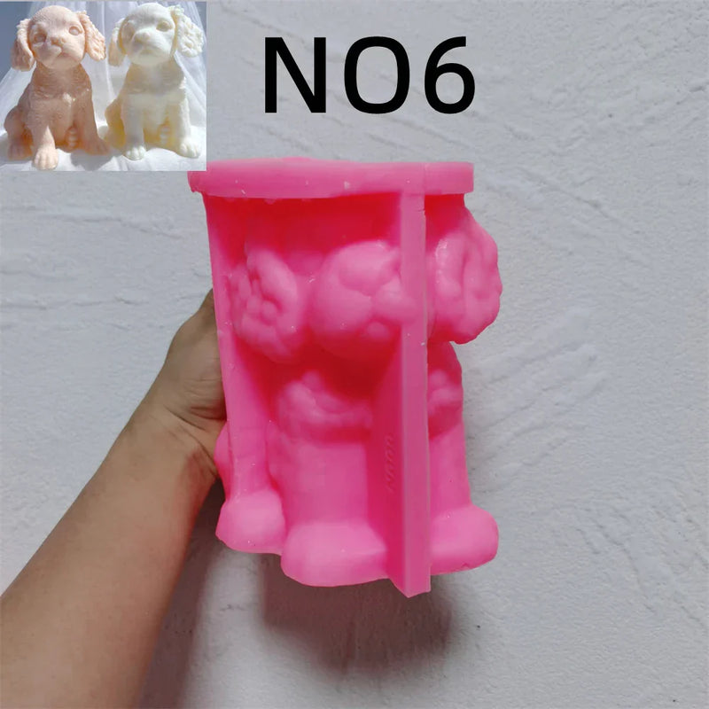 Puppy Candle Molds Silicone