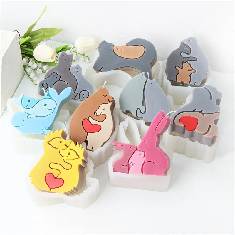 Mother's Day Cute Animals Series Candle Molds