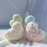 Honeycomb Pattern Heart Shape Candle Mold