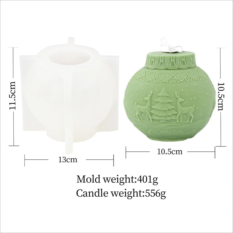 Christmas Bauble Candle Mold