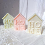 House Shape Christmas Home Letter Candle Molds