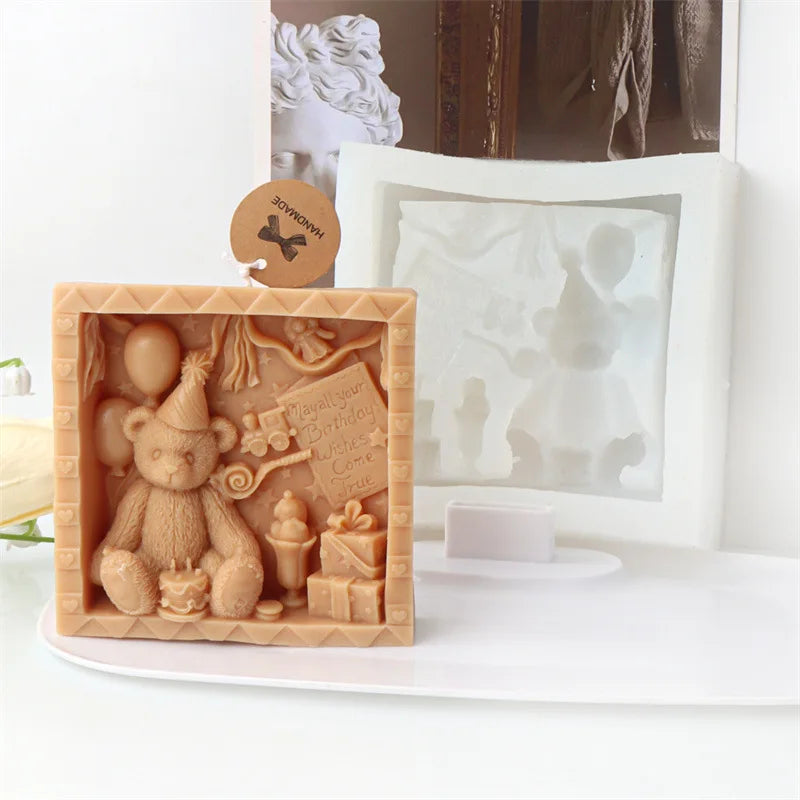 DIY Photo Frame Bear Candle Mold