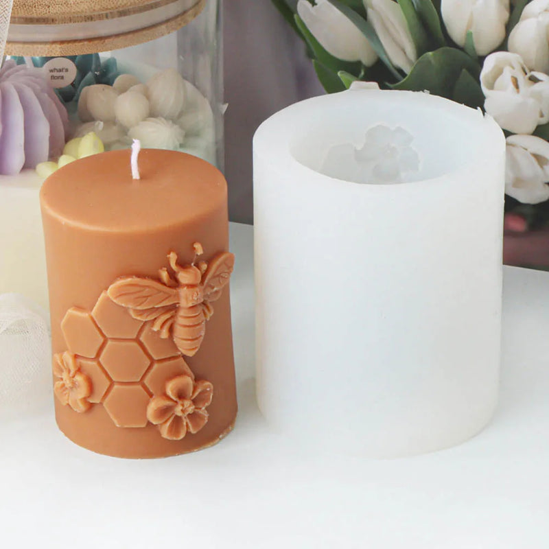 DIY Honeycomb Flower Candle Mold