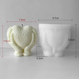 Holding Heart Love Candle Mold