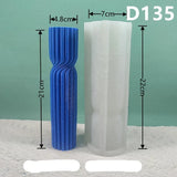 Cylindrical Stripe Pillar Candle Mold