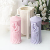 Embossed Married Couple Silicone Candle Mold