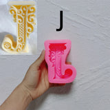 Floral Alphabet Candle Molds