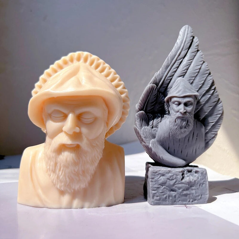 Saint Charbel in Angel Wing Candle Mold