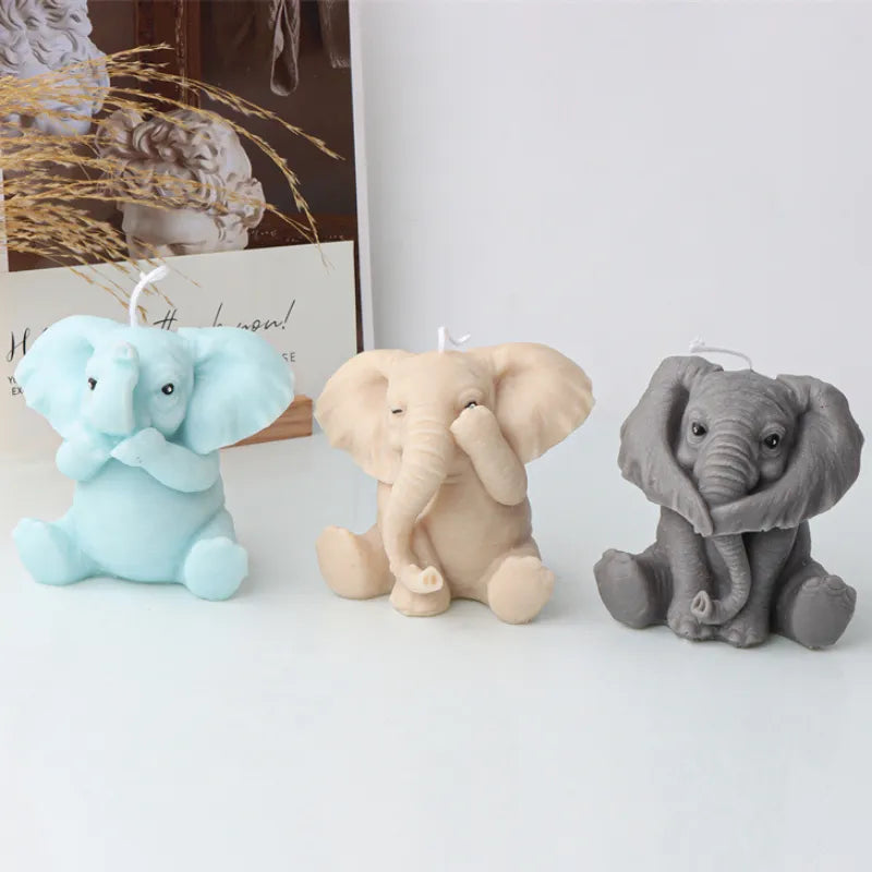 Cute Elephant Candle Mold