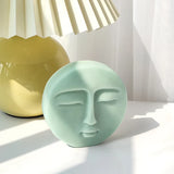 Circular Face Closed Eyes Silicone Candle Mold