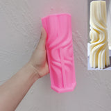 Wave Pillar Swirl Candle Silicone Mold