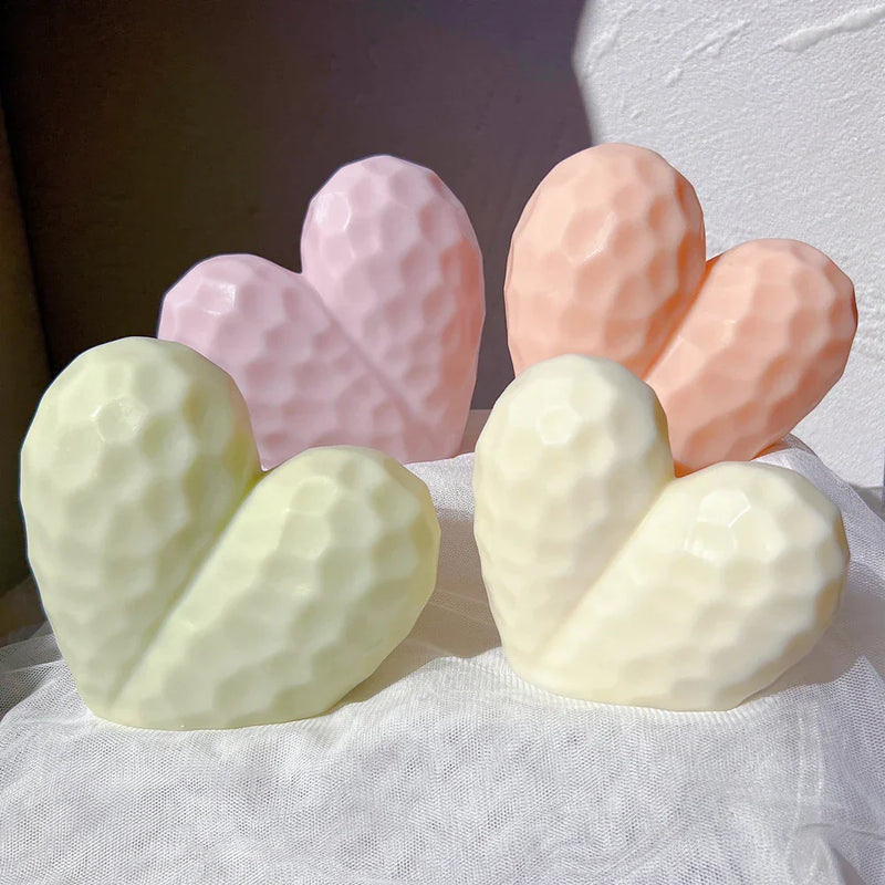 Valentine Day Gifts Diamond Heart Stand Shape Candles Molds