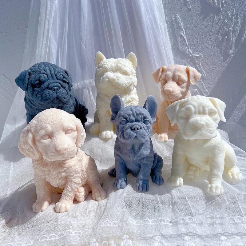 Puppy Candle Molds Silicone