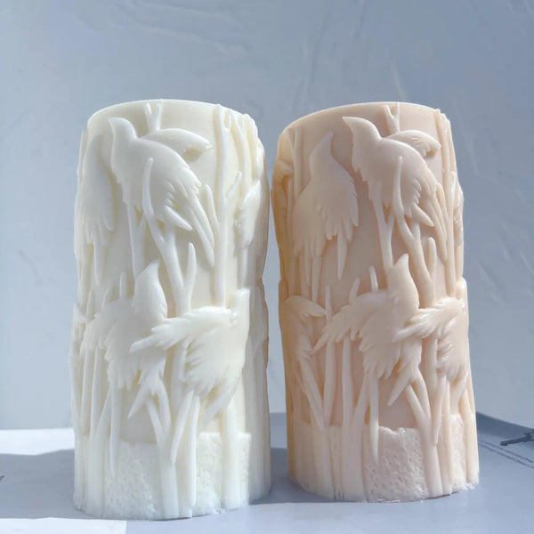 Bird Pillar Candle Mold Silicone