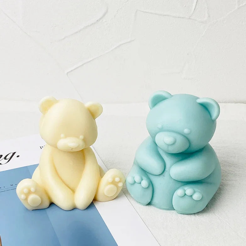 Sitting Bear Candle Silicone Mold