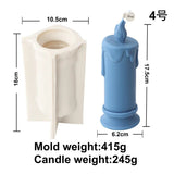 Burning Flame Long Rod Candle Mold