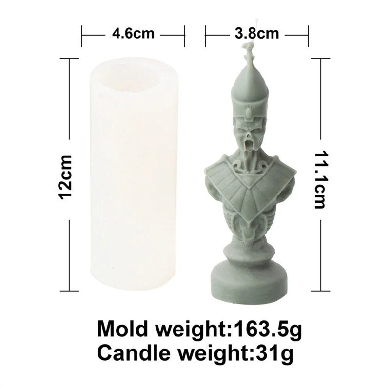 Ancient Greek Pharaoh Sacrificial Knight Candle Mold