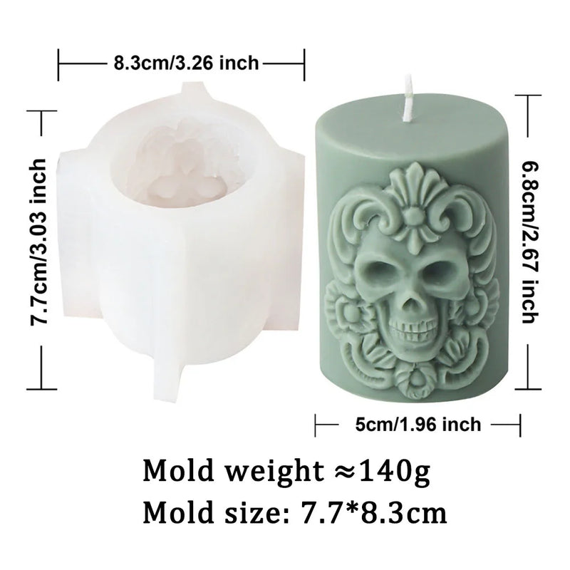 DIY Skull Candle Mold for Halloween Decor