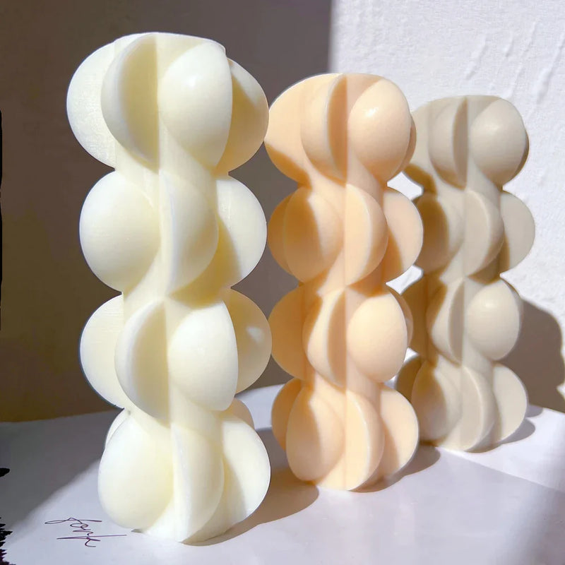 Geometric Unique Pillar Silicone Candle