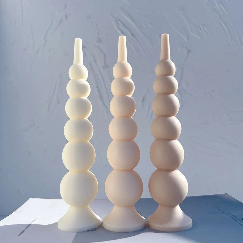 Geometric Balls Pillar Candle Molds