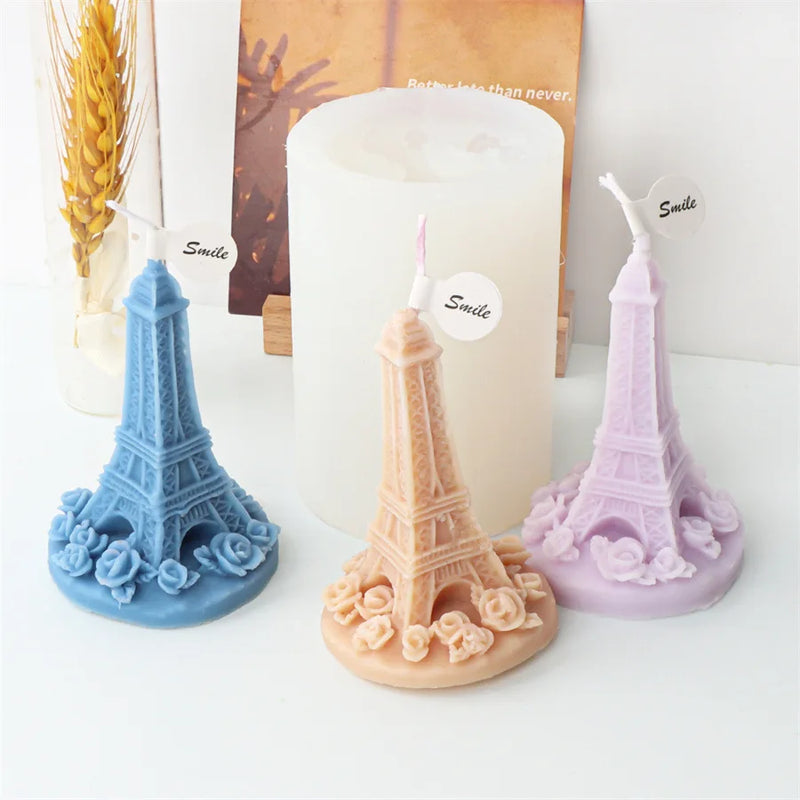 Eiffel Tower Pisa Tower Silicone Candle Mold