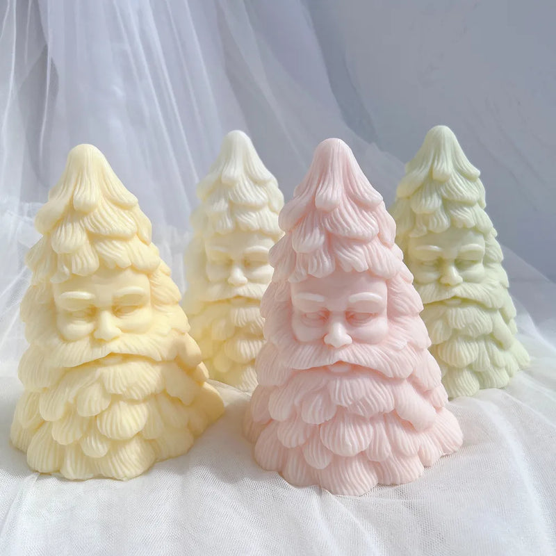 Santa Christmas Tree Candle Mold