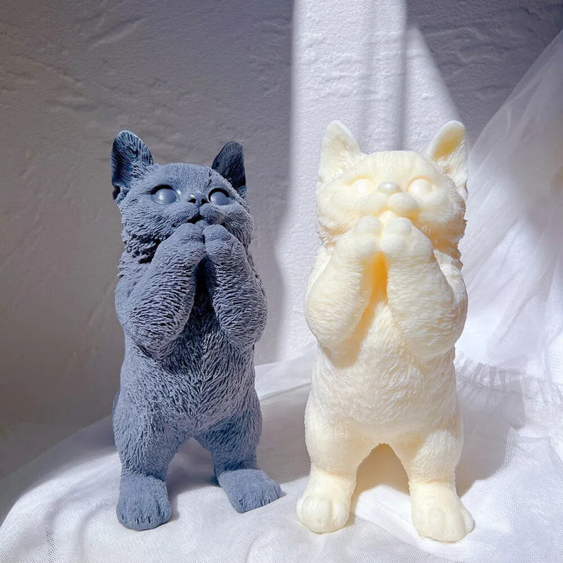 Standing Cat Candle Silicone Mold