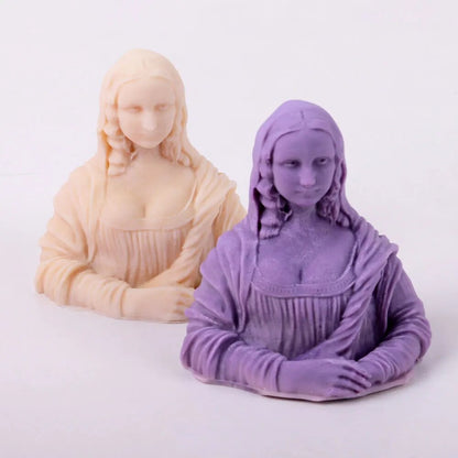 Mona Lisa Statue Silicone Candle Mold