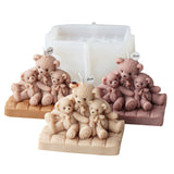 Bear Family Candle Mold