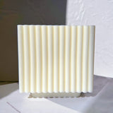 Big Size Ribbed Square Cube Candle Mold