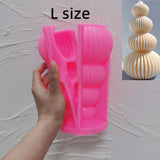 Ball Ribbed Christmas Tree Candle Molds