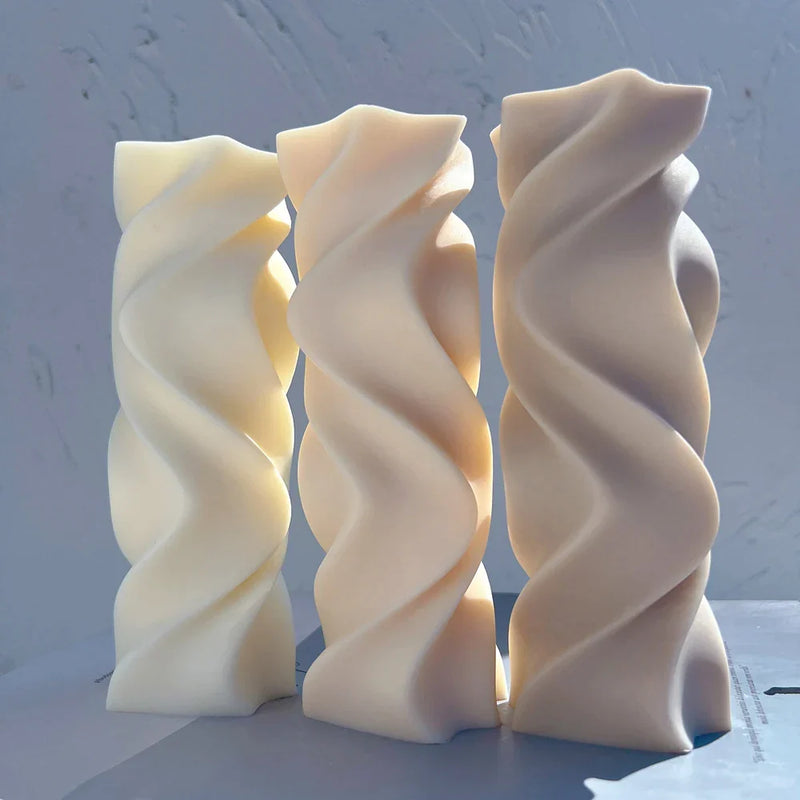 Twirl Pillar Candle Mold