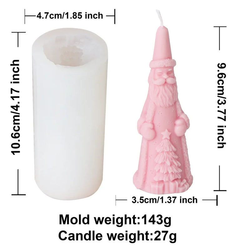 Long Hat Christmas Silicone Candle Molds