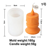 Burning Flame Long Rod Candle Mold