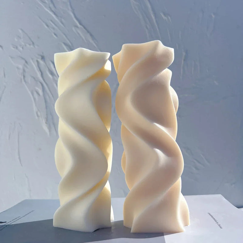 Twirl Pillar Candle Mold