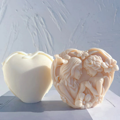 Greek Figurine Mother With Baby Silicone Candle Mold