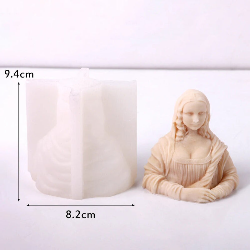 Smiling Mona Lisa Candle Mold