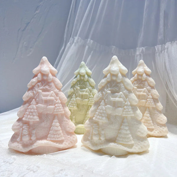 15CM Details Christmas Tree Silicone Candle Mold