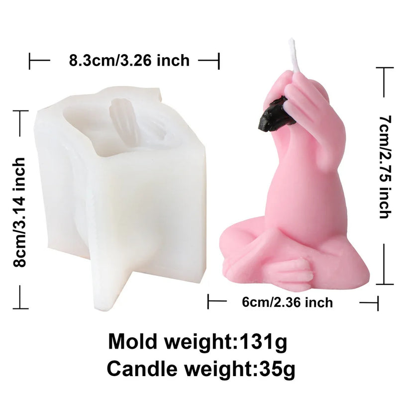 3D Flamingo Silicone Candle Mold for Cute Bird Crafts