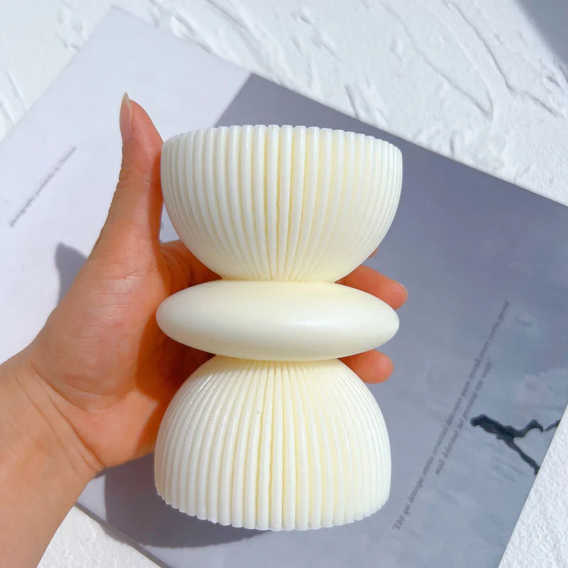 Twist Ribbed Twirl Pillar Candle Mold