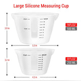 Silicone Measuring Cups Size 500ml & 250ml