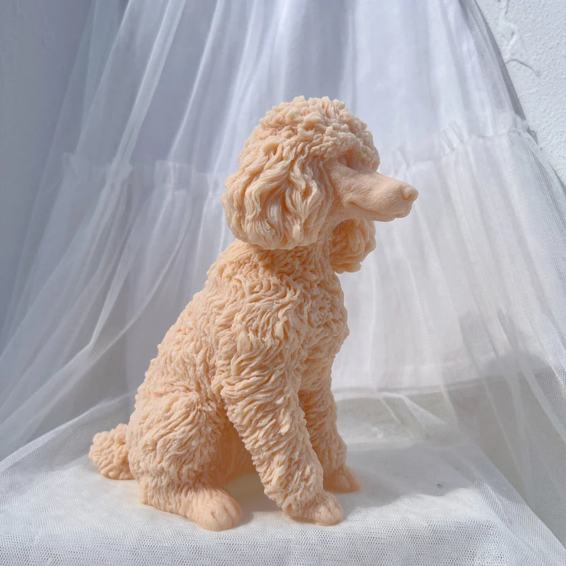 Poodle Dog Puppy Candle Mold