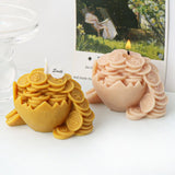 3D Coin Egg Breaking Candle Mold Silicone