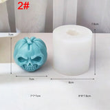 Halloween Devil Pumpkin Head Silicone Candle Mould