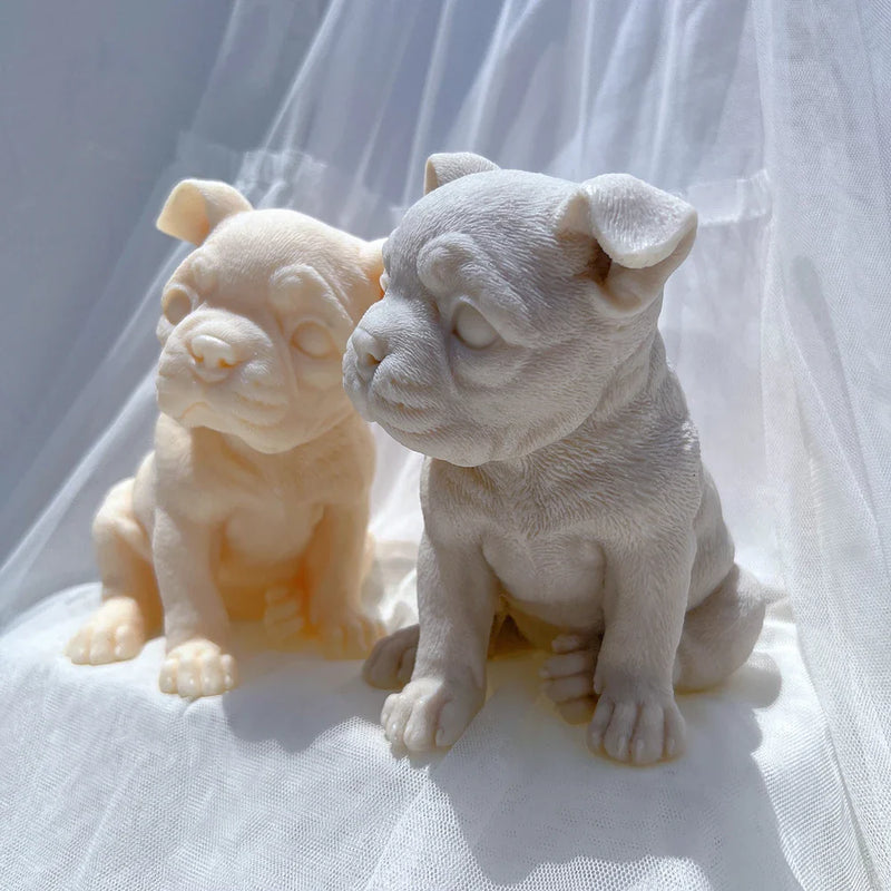 Boston Terrier Puppy Candle Mold