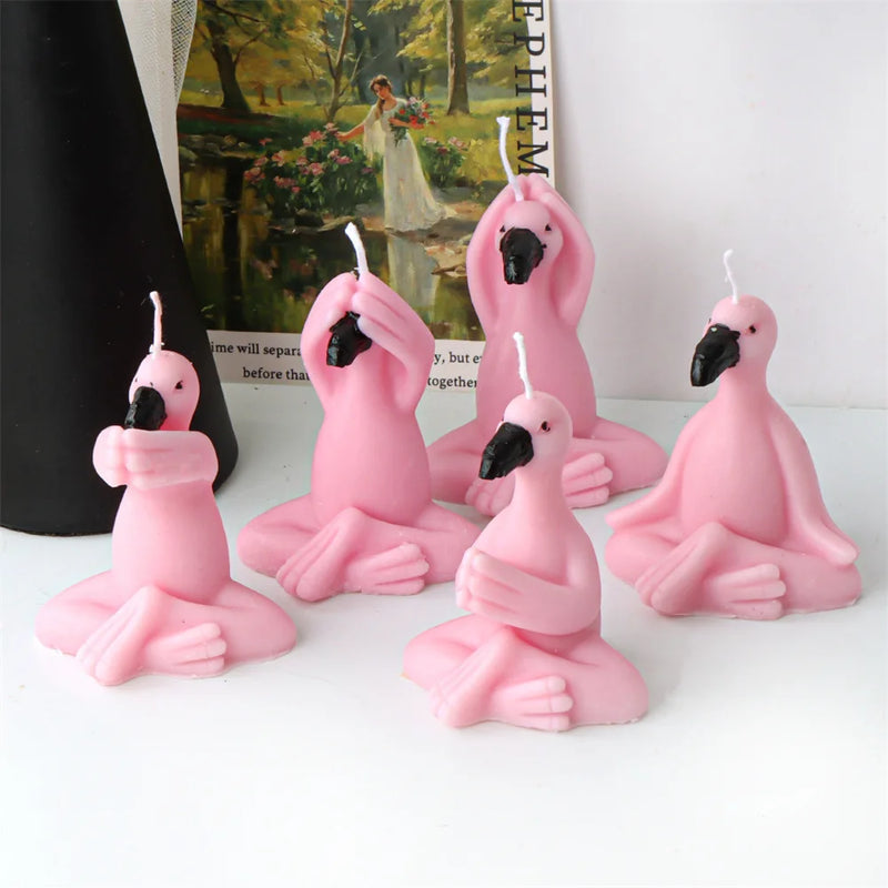 3D Flamingo Silicone Candle Mold for Cute Bird Crafts