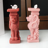 Horse Head Lion Roman Pillar Candle Mold