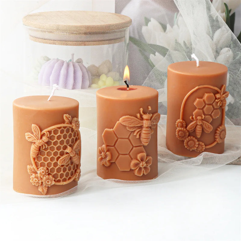 DIY Honeycomb Flower Candle Mold